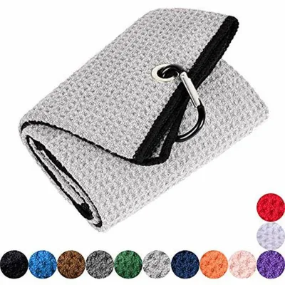 Serviette de Golf gaufrée en microfibre personnalisée, OEM, impression numérique, serviette propre avec aimant, nouvel arrivage